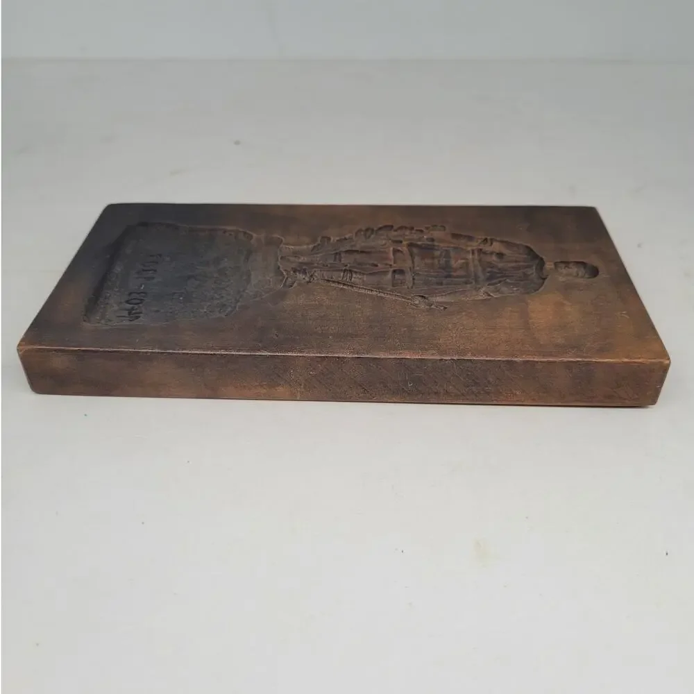 Antique‎ Wooden Cookie Mold Roman Soldier Primitive Folk Wall Decor